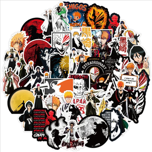 50 pieces of Japanese cartoon and anime graffiti stickers, DIY decorative stickers, suitable for luggage, laptops and motorcycle decorative stickers