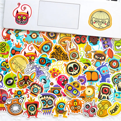 50PCS Little Monster Personality Cartoon Anime Graffiti Stickers Laptop Phone Case Bicycle Guitar Sticker