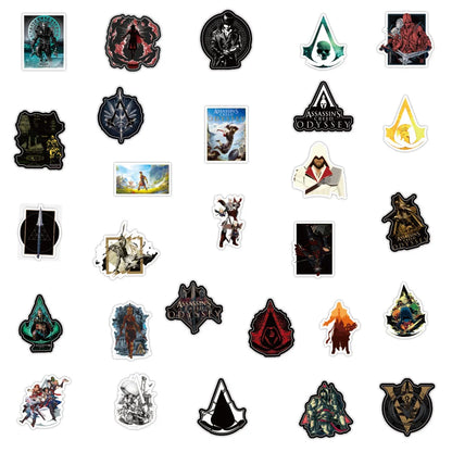 50PCS New Assassin Creed Personalized Decoration Graffiti Waterproof Sticker Notebook Skateboard Helmet Water Cup