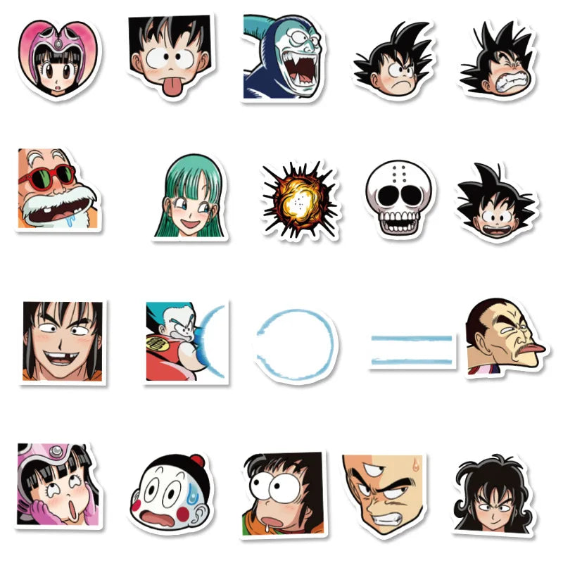 50PCS cartoon Japanese anime Goku graffiti stickers, personalized DIY planner, laptop, phone case, refrigerator, scooter decoration graffiti stickers