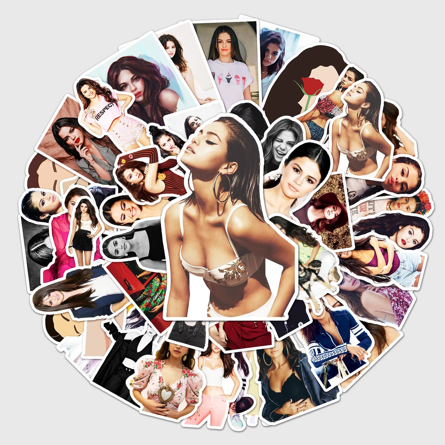 50pcs Popular Beautiful Woman Selena Gomez Graffiti Personality DIY Suitcase Mobile Phone Case Toy Sticker