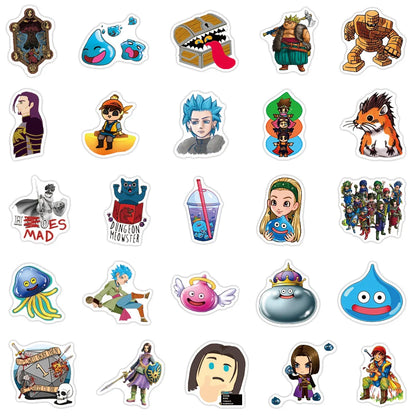 50PCS Cartoon Anime Dragon Quest Sticker Game Luggage Notebook Motorcycle Graffiti Sticker