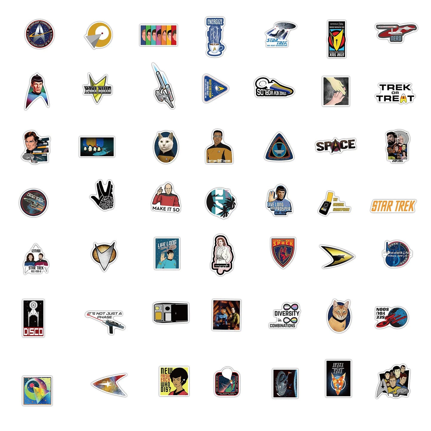 50PCS Movie Star Trek Graffiti Waterproof Sticker Suitcase Notebook Mobile Phone Refrigerator Skateboard WaterCup
