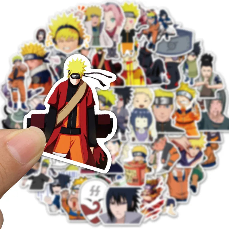 50PCS Japanese anime Naruto cartoon graffiti luggage laptop mobile phone personalized decoration stickers