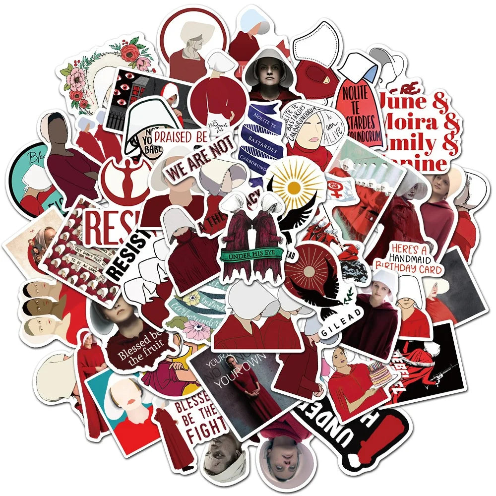 50PCS American Drama Handmaid's Story Graffiti Stickers Luggage Refrigerator Water Cup Skateboard Sticker