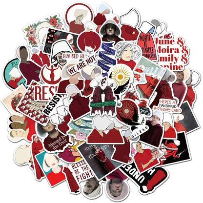 50PCS American Drama Handmaid's Story Graffiti Stickers Luggage Refrigerator Water Cup Skateboard Sticker