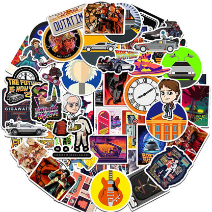50PCS Film Back To The Future Graffiti Waterproof Sticker Suitcase Notebook Refrigerator Skateboard StationeryBox