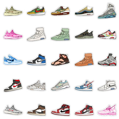 50pcs Personalized Trendy Sneakers Graffiti Personalized DIY Decoration Suitcase  Phone Case Toy Sticker