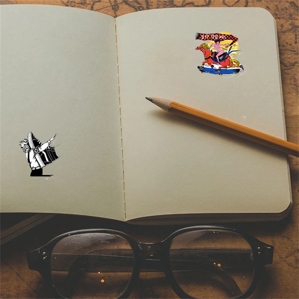 52PCS Cool Skateboard Personality Graffiti Sticker DIY Laptop Skateboard Mobile Phone Decoration Gift Toy Sticker