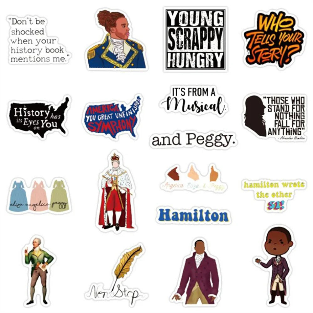 50PCS cartoon graffiti stickers that do not repeat the decorative styles of Korean and American TV series characters, personalized, fashionable and creative DIY exquisite decorative decal cups, helmets, skateboard popular sticker toys