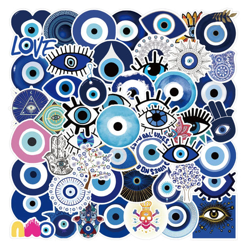 50PCS Evil Eyes Personality Decoration Graffiti Waterproof Sticker Notebook Stationery Box Refrigerator Water Cup