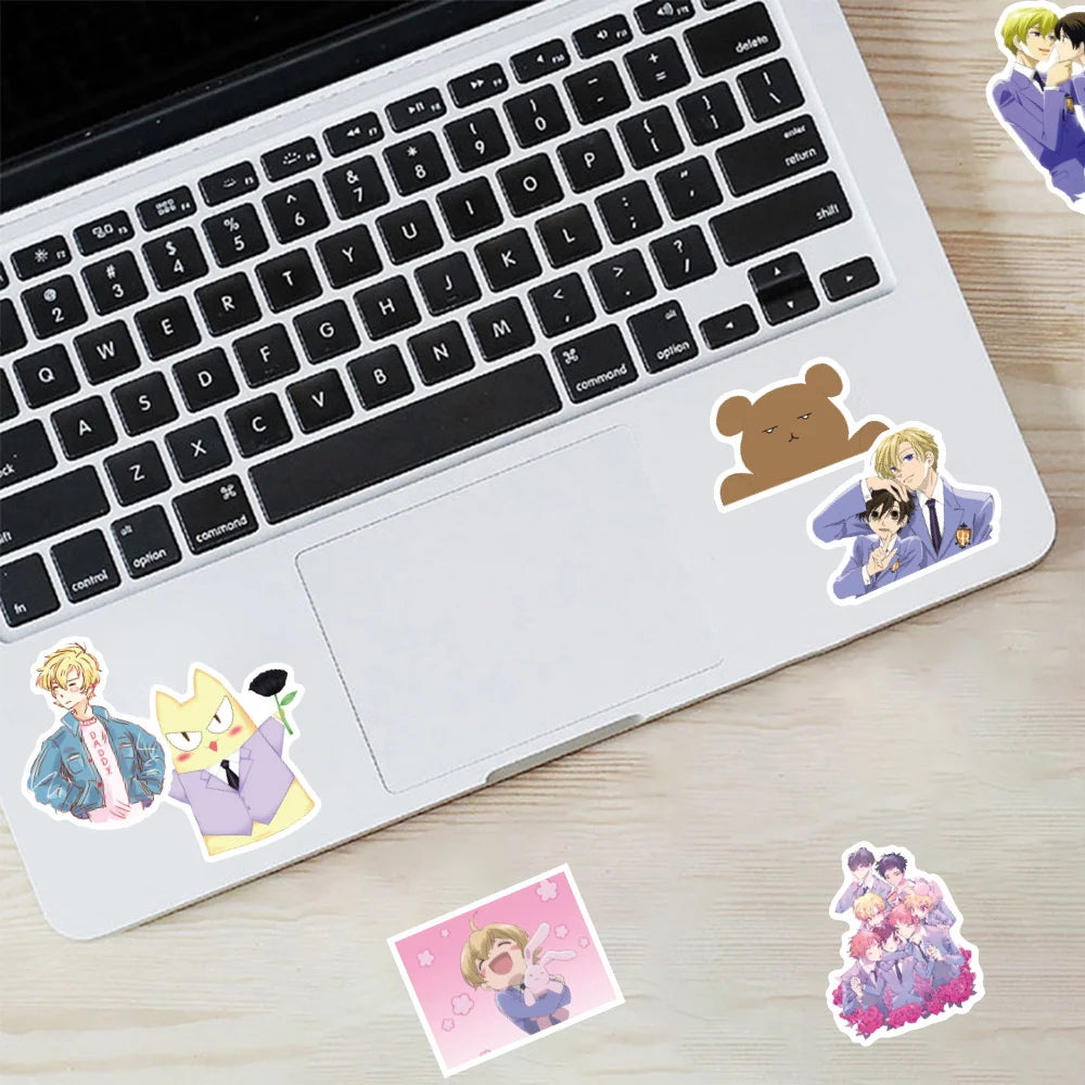 50PCS Anime Ouran College Graffiti Water Cup Luggage Skateboard Laptop Personalized Graffiti Waterproof Sticker