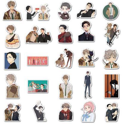 50PCS New Anime Rich Criminal Police Graffiti Stickers Luggage Laptop Refrigerator Mobile Phone Waterproof Stickers