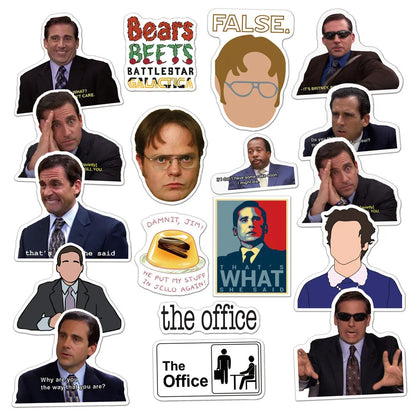 50PCS American Drama Office Graffiti Waterproof Sticker Suitcase Car Water Cup Guitar Refrigerator Stationery Box