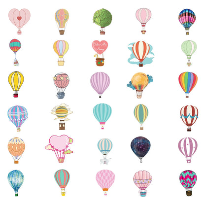 50PCS Hot Air Balloon Cartoon Cute Little Fresh Graffiti Waterproof Sticker Suitcase Notebook Refrigerator Helmet