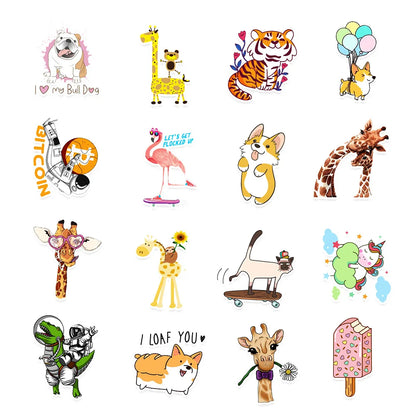 50PCS Mini Cute Stickers Mobile Phone Water Cup Stationery Notebook Hand Account Waterproof Stickers
