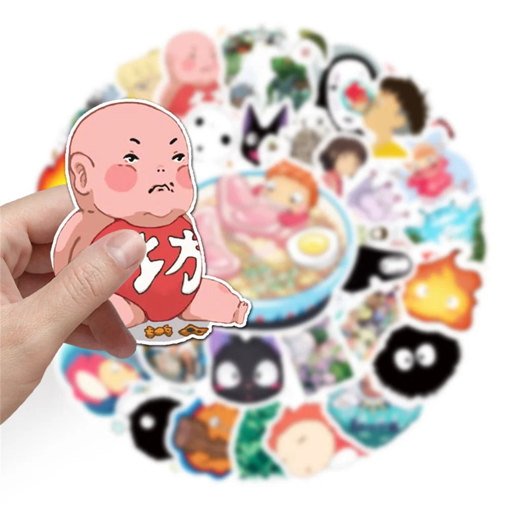 50PCS new super-burning cartoon day man Miyazaki Hayao Miyazaki animated graffiti decorative luggage waterproof stickers