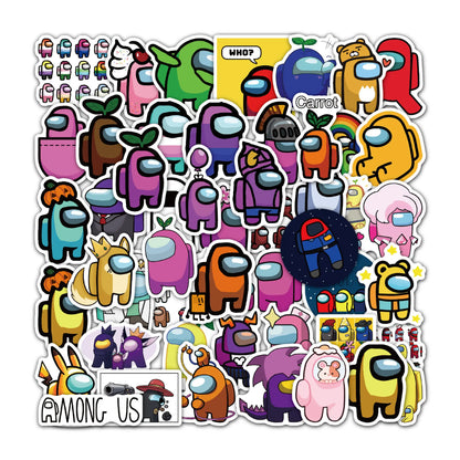 50pcs Animation Among Us Graffiti Waterproof Sticker Mobile Phone Case Guitar Notebook Refrigerator Water Cup