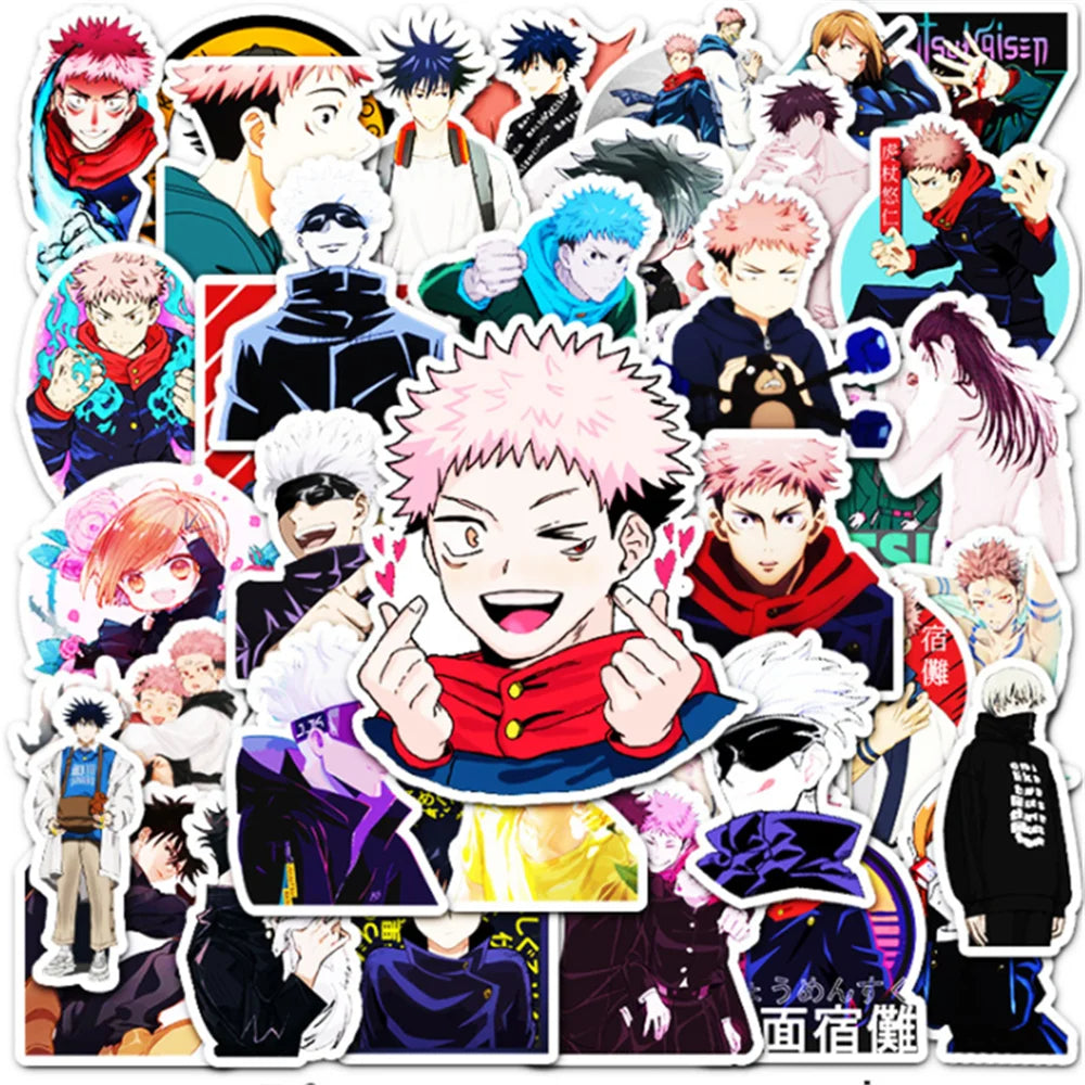 50 pieces of graffiti manual materials, decorative stickers, and toys for the character Satoru Gojo from Jujutsu Kaisen anime