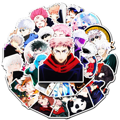 50 pieces of graffiti manual materials, decorative stickers, and toys for the character Satoru Gojo from Jujutsu Kaisen anime