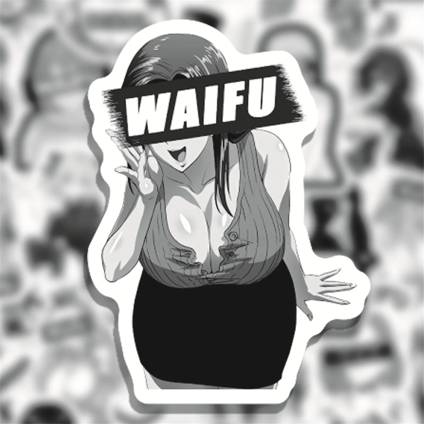 50PCS Japan Sexy Waifu Girl Graffiti Sticker Skateboard Notebook Water Cup Trolley Case Waterproof Sticker