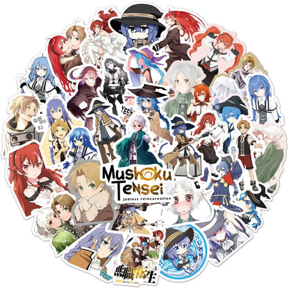 50PCS/Anime Reincarnated Graffiti Laptop Guitar Motorcycle Luggage Skateboard Bike Waterproof Sticker