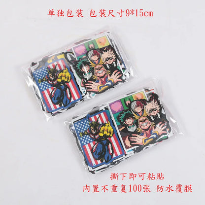 50PCS Cartoon My Hero Academy Sticker Trolley Case Bike Scooter Water Cup Waterproof Sticker