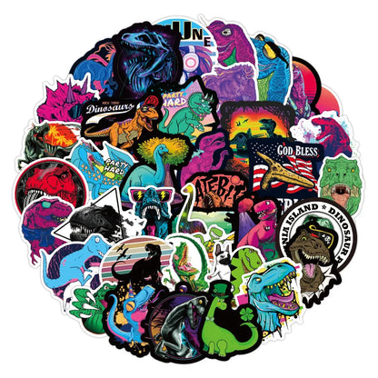 50PCS Dinosaur World Graffiti Stickers Personalized Waterproof Luggage Laptop  Refrigerator Water Cup Decoration