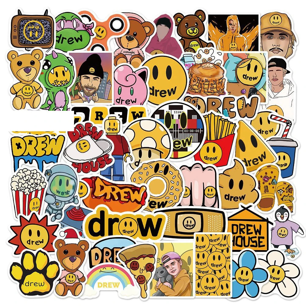 50PCS Stickers Tide Brand Collection Stickers DIY Luggage Laptop Mobile Phone Water Cup Decoration Stickers