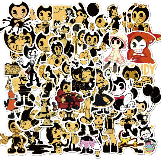 50PCS Cartoon Character Bandy and Ink Machine Graffiti Waterproof Sticker Suitcase Notebook Skateboard Water Cup