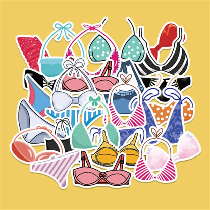 56PCS Sexy Bikini Cartoon Graffiti Stickers Personalized Creative Decorative Stickers Luggage Laptop Guitar Fridge Helmet Fashion Popular Decals Toys