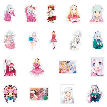 50PCS cartoon Japanese anime Erromanga teacher decorative style graffiti stickers, personalized fashion and creative trend DIY exquisite decorative decal cups, helmets, skateboard popular stickers