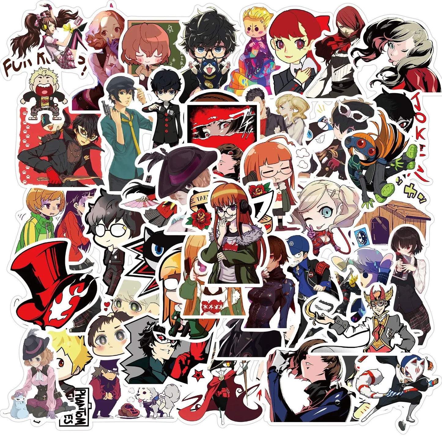 50PCS cartoon Japanese anime Shin Megami Reincarnation game decorative style graffiti stickers, personalized, fashionable and creative DIY exquisite decorative decal cups, helmets, skateboard popular sticker toys