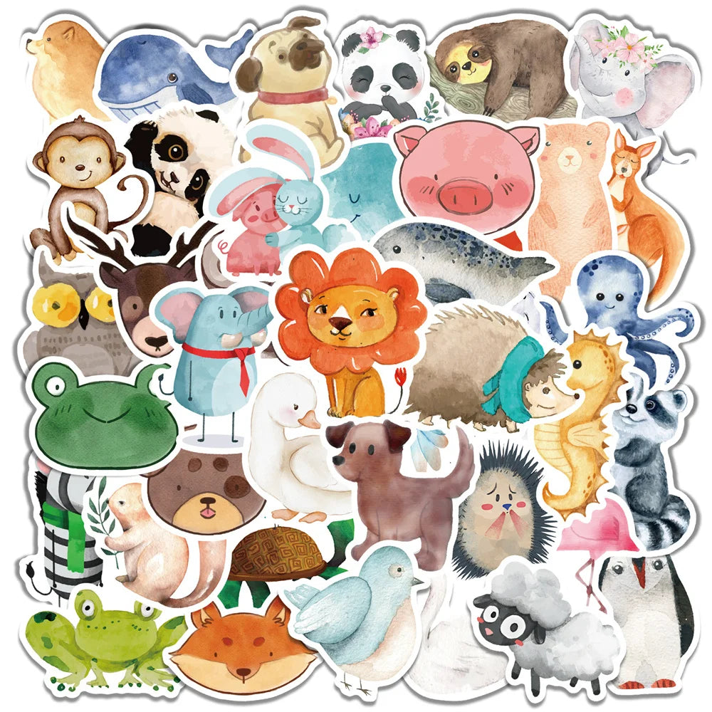 50PCS Cartoon Fresh Graffiti Laptop Guitar Motorcycle Luggage Skateboard Bike Waterproof Sticker