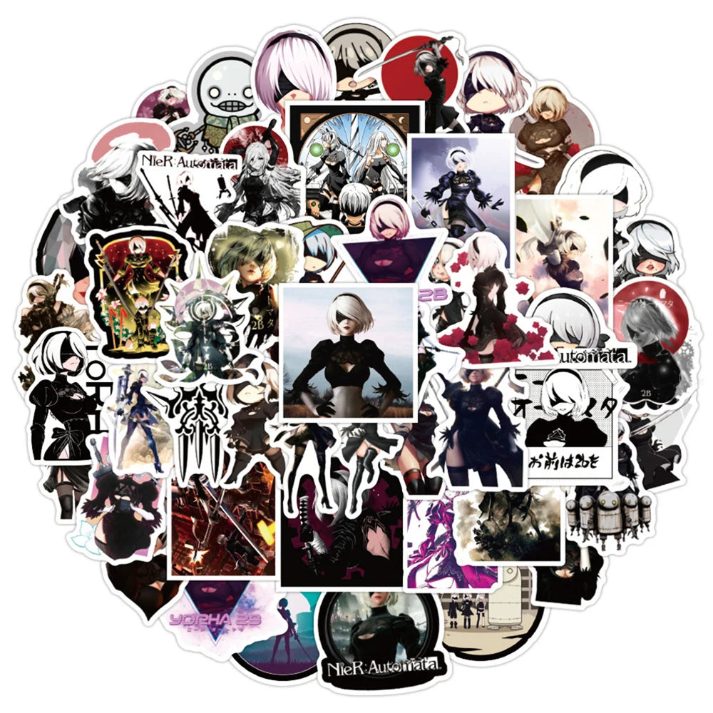 50PCS Mechanical Era Cartoon Game Graffiti Sticker Car Phone Computer Trunk Water Cup Sticker