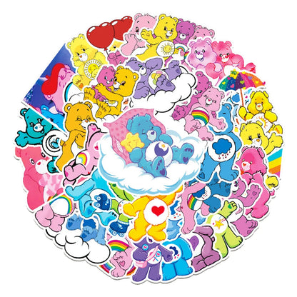 50PCS Love Bear Graffiti Sticker Personality Cartoon Animation Removable Skateboard Water Cup Luggage Sticker