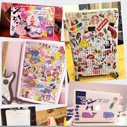 50PCS New Bunny Girl Japanese Man Cartoon Graffiti Sticker Suitcase Luggage Guitar Car Sticker Waterproof Sticker