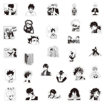50 Pieces of Mixed Anime Stickers Graffiti Toys Laptop Skateboard Mobile Phone Luggage Stickers