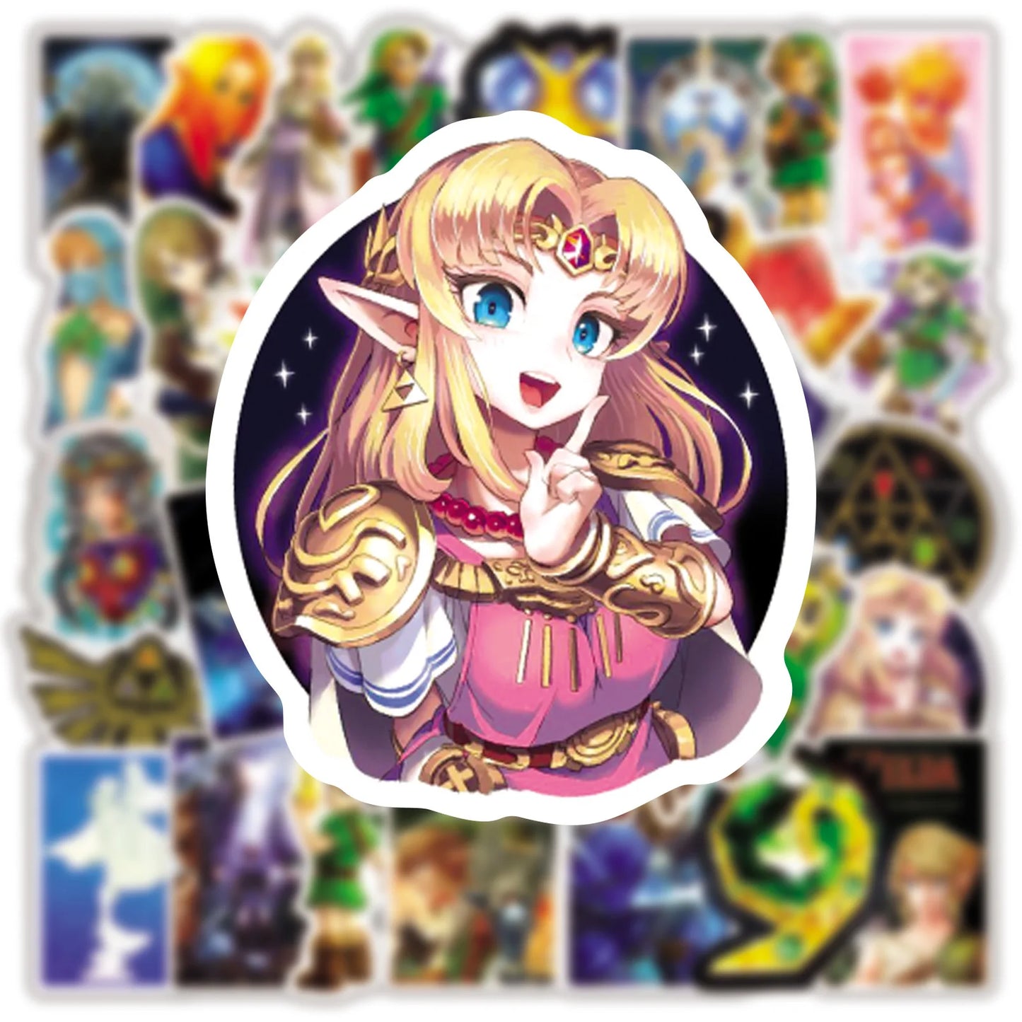 50PCS Zelda Legend Graffiti Waterproof Sticker Suitcase Notebook Refrigerator Skateboard Stationery Box Water Cup
