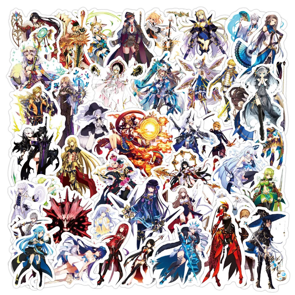 50PCS Anime Dating Battle Sticker Graffiti Laptop Guitar Motorcycle Luggage Skateboard Bike Waterproof Sticker