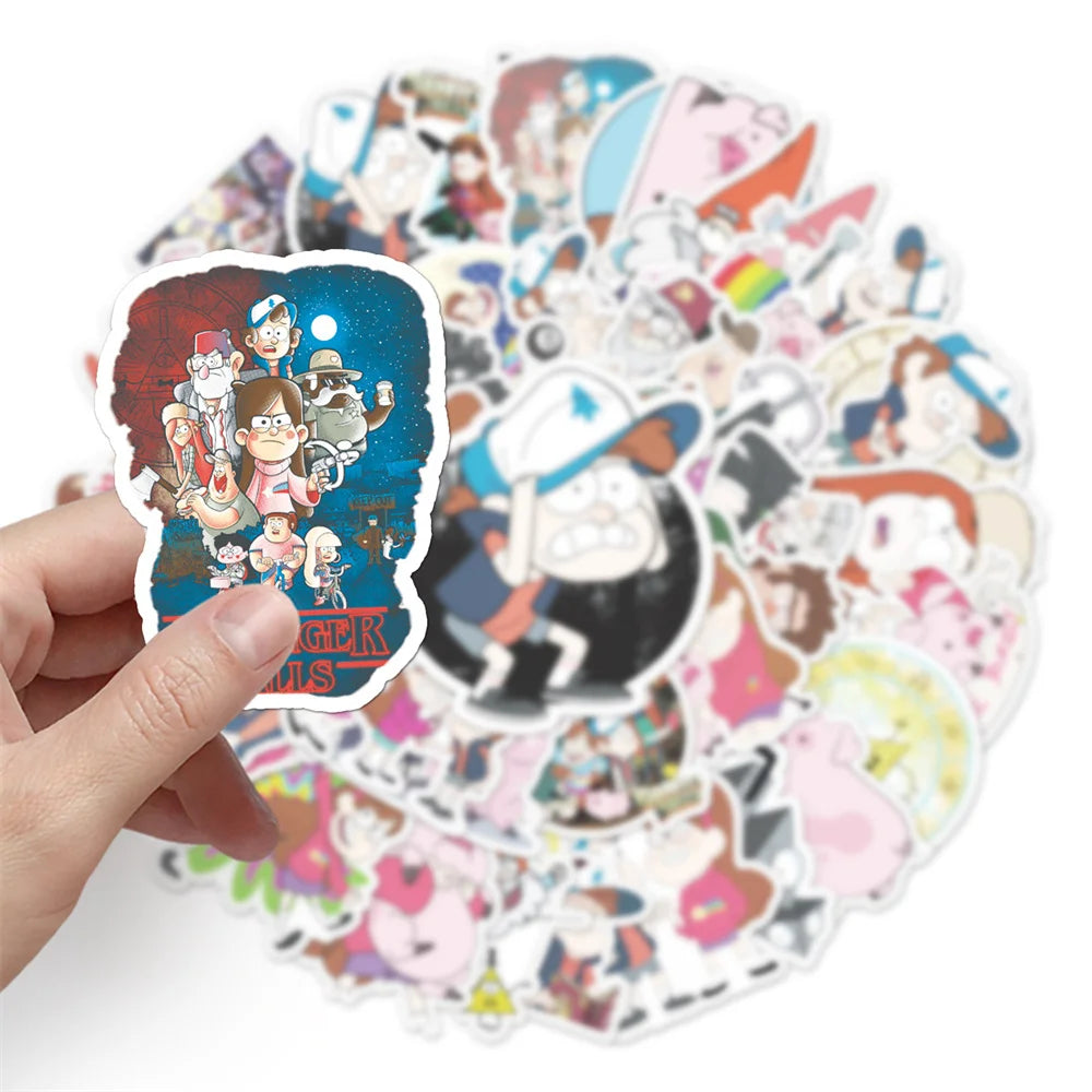 50PCS Cartoon Weird Town Graffiti Sticker Notebook Guitar Skateboard Mobile Phone Gift Toy Sticker
