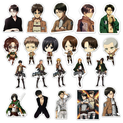 50pcs Japanese Animation Attack Giant Graffiti Waterproof Sticker Notebook Refrigerator Water Cup