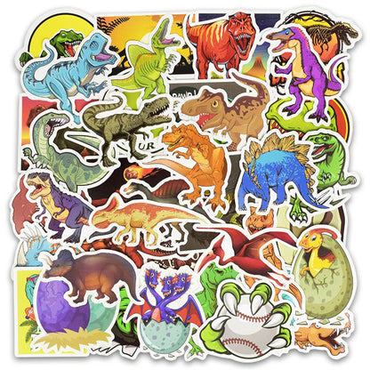 50PCS     DinosaurSeries Graffiti Sticker Personality Cartoon Sticker Car Trunk Skateboard Guitar Computer Sticker