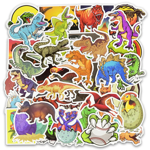 50PCS     DinosaurSeries Graffiti Sticker Personality Cartoon Sticker Car Trunk Skateboard Guitar Computer Sticker
