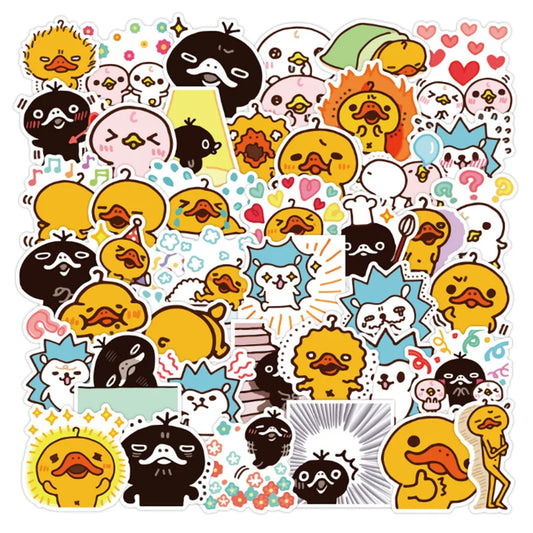 50PCS Cute Big-billed Duck Cartoon Anime Graffiti Notebook Suitcase Iron Toy