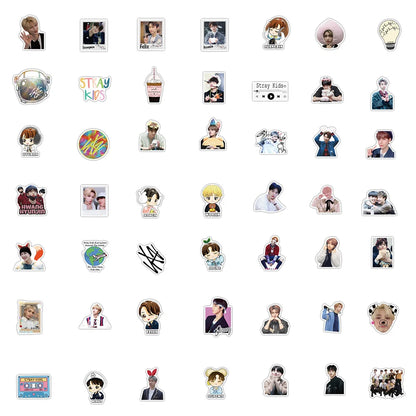 50PCS South Korean Men's Team Stray Kids Graffiti Personalized Waterproof Sticker Suitcase Notebook Refrigerator