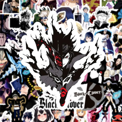 50PCS Anime Black Clover Graffiti Laptop Guitar Motorcycle Luggage Skateboard Bike Waterproof Sticker
