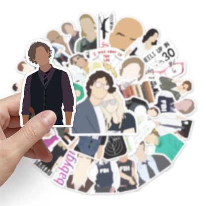 50PCS American Drama Criminal Mind Graffiti Sticker Scrapbook Mobile Phone Case Suitcase Scooter Sticker