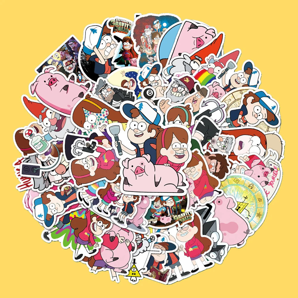 50PCS Cartoon Weird Town Graffiti Sticker Notebook Guitar Skateboard Mobile Phone Gift Toy Sticker