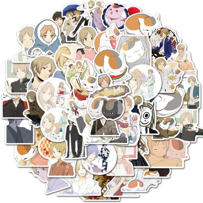 50 non-repetitive animation Natsume's Book of Friends graffiti stickers, personalized DIY manual notebook computer phone case decoration waterproof sticker toys